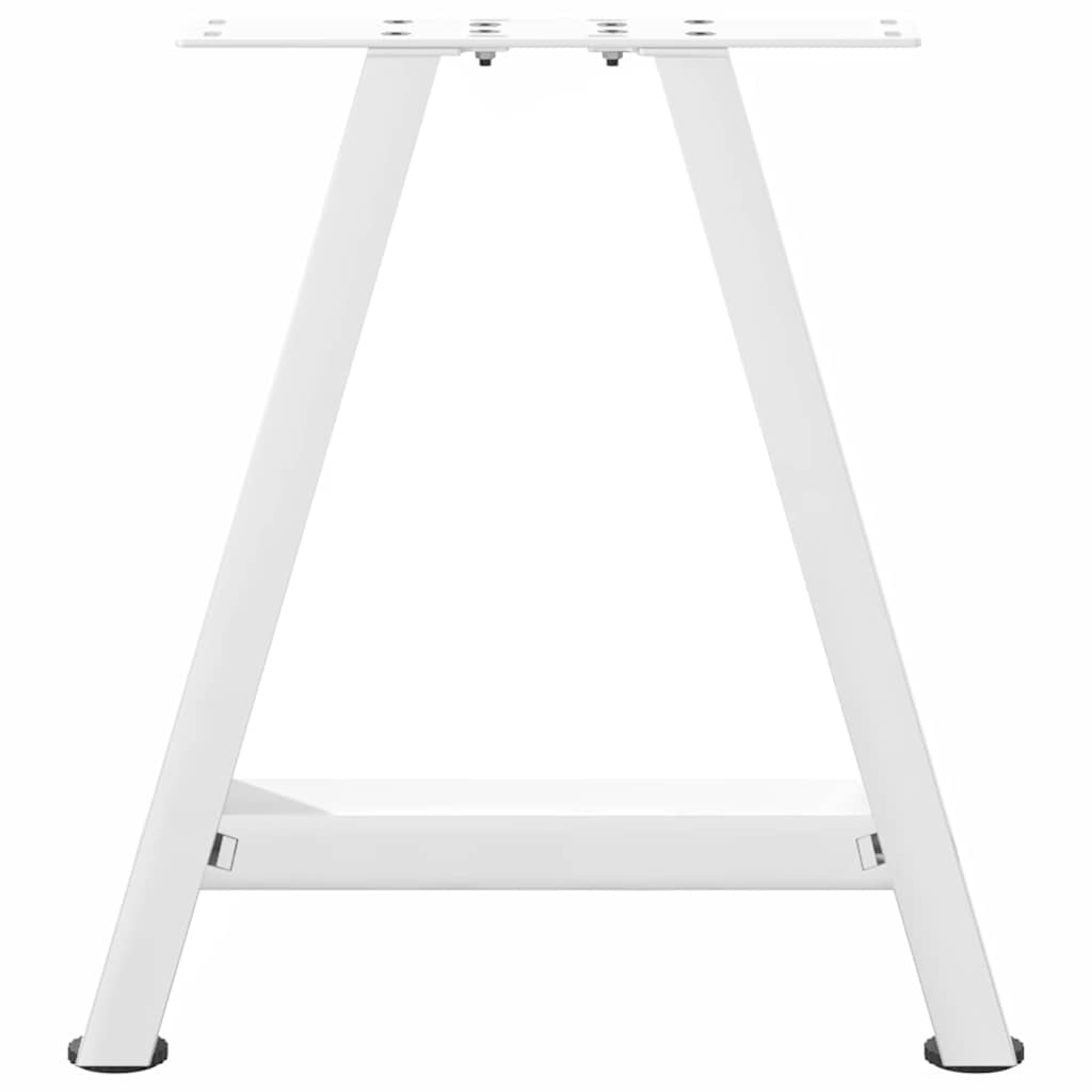 Pieds de table basse en forme de A, 2 pièces, blanc, 50 x 42-43 cm, acier