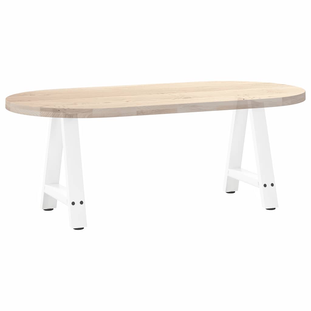Pieds de table basse en forme de A, 2 pièces, blanc, 50 x 42-43 cm, acier