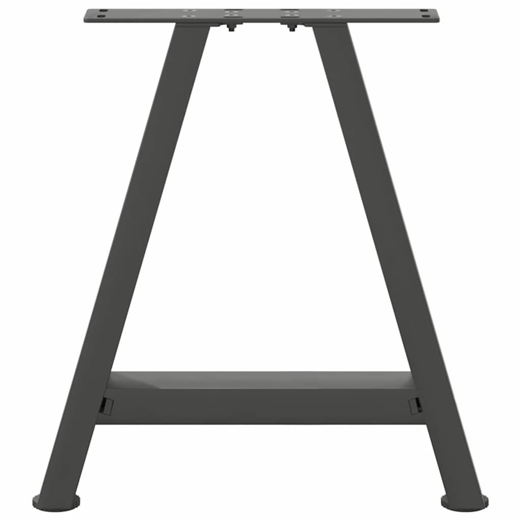 Pieds de table basse en forme de A, 2 pièces, anthracite, 50 x 42-43 cm, acier