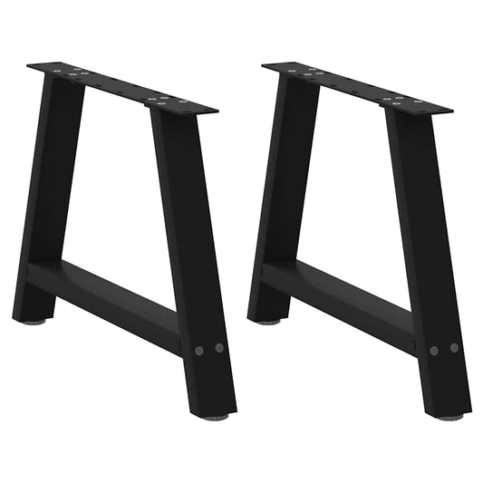 Pieds de table basse en forme de A, 2 pièces, noir, 60 x 42-43 cm, acier