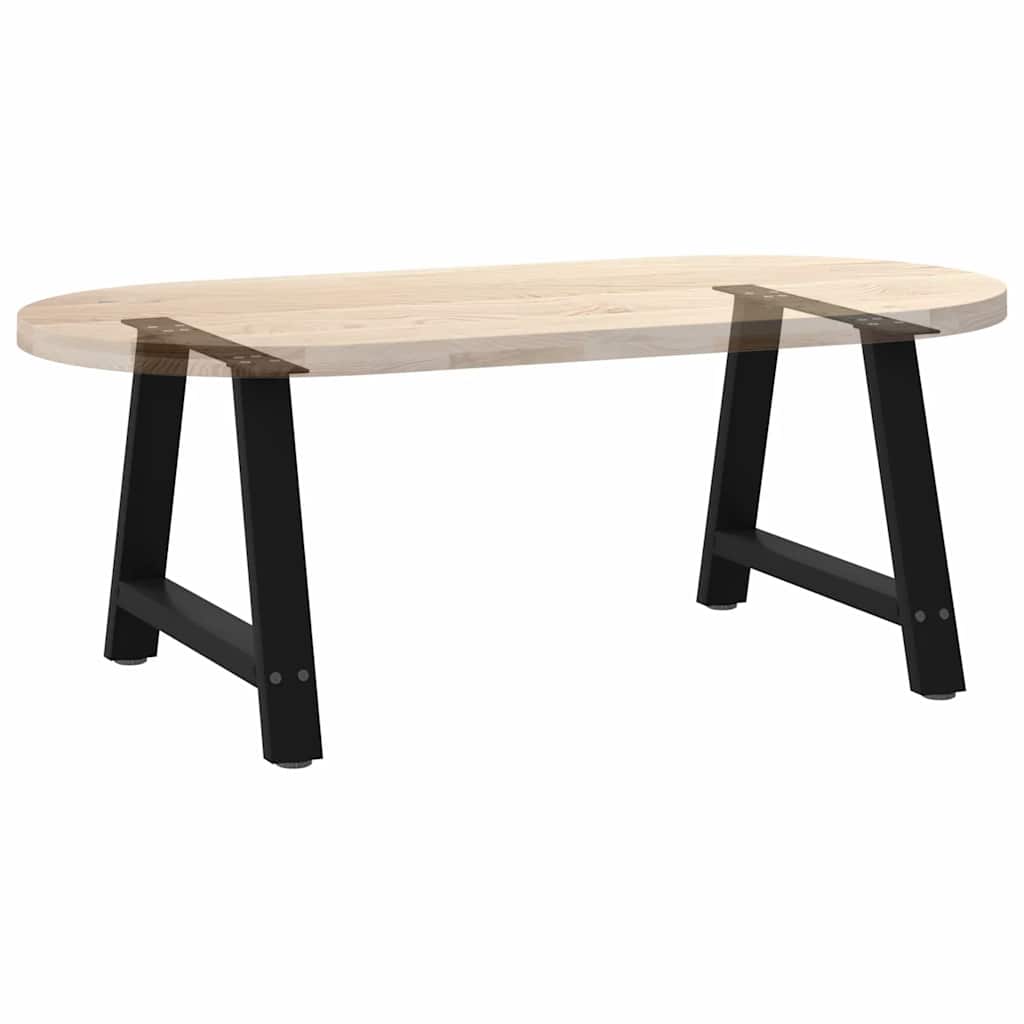 Pieds de table basse en forme de A, 2 pièces, noir, 60 x 42-43 cm, acier