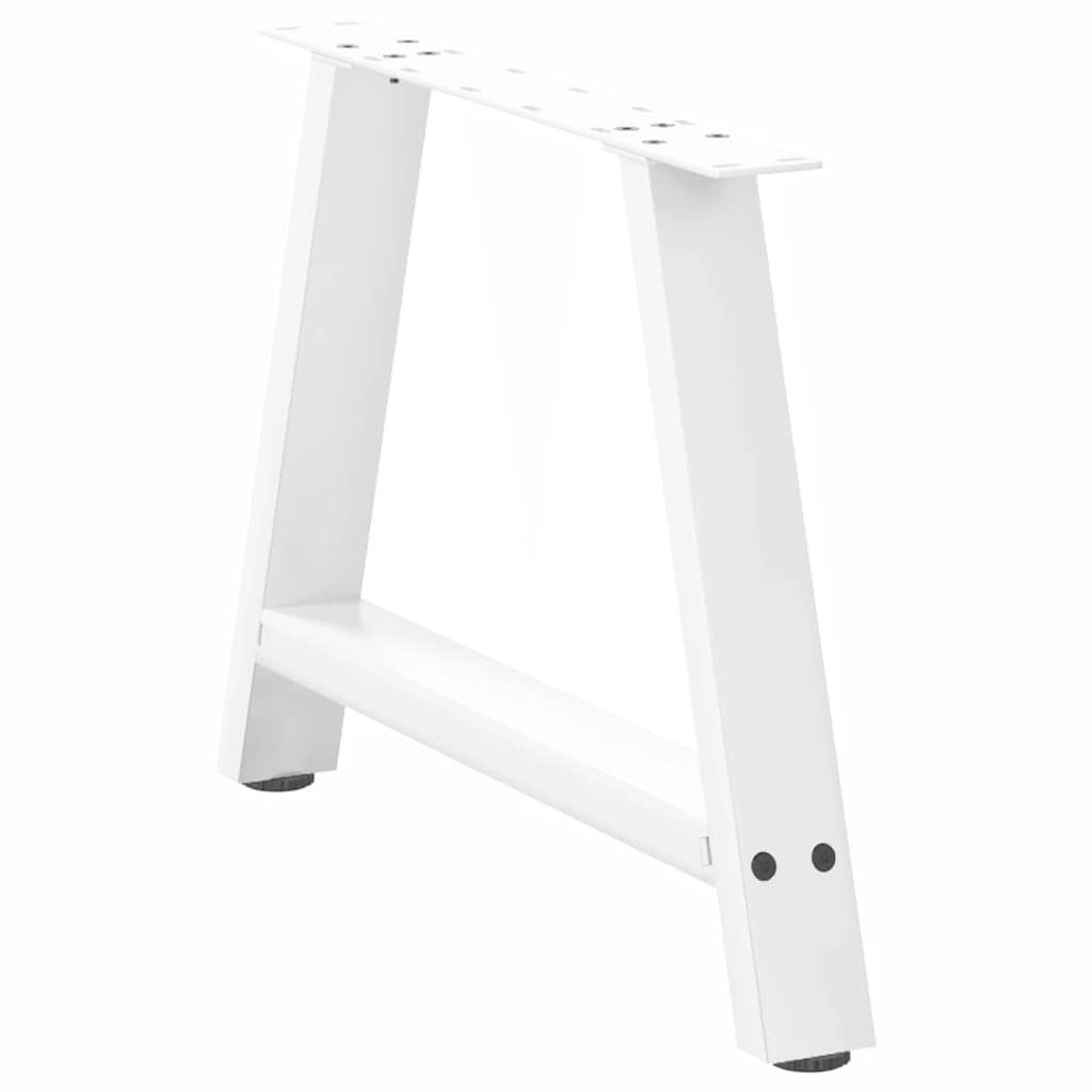 Pieds de table basse en forme de A, 2 pièces, blanc, 60 x 42-43 cm, acier