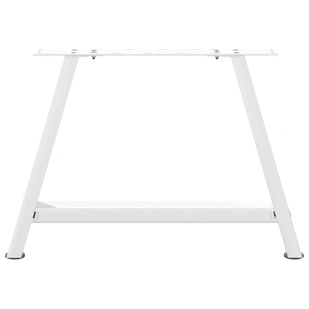 Pieds de table basse en forme de A, 2 pièces, blanc, 60 x 42-43 cm, acier