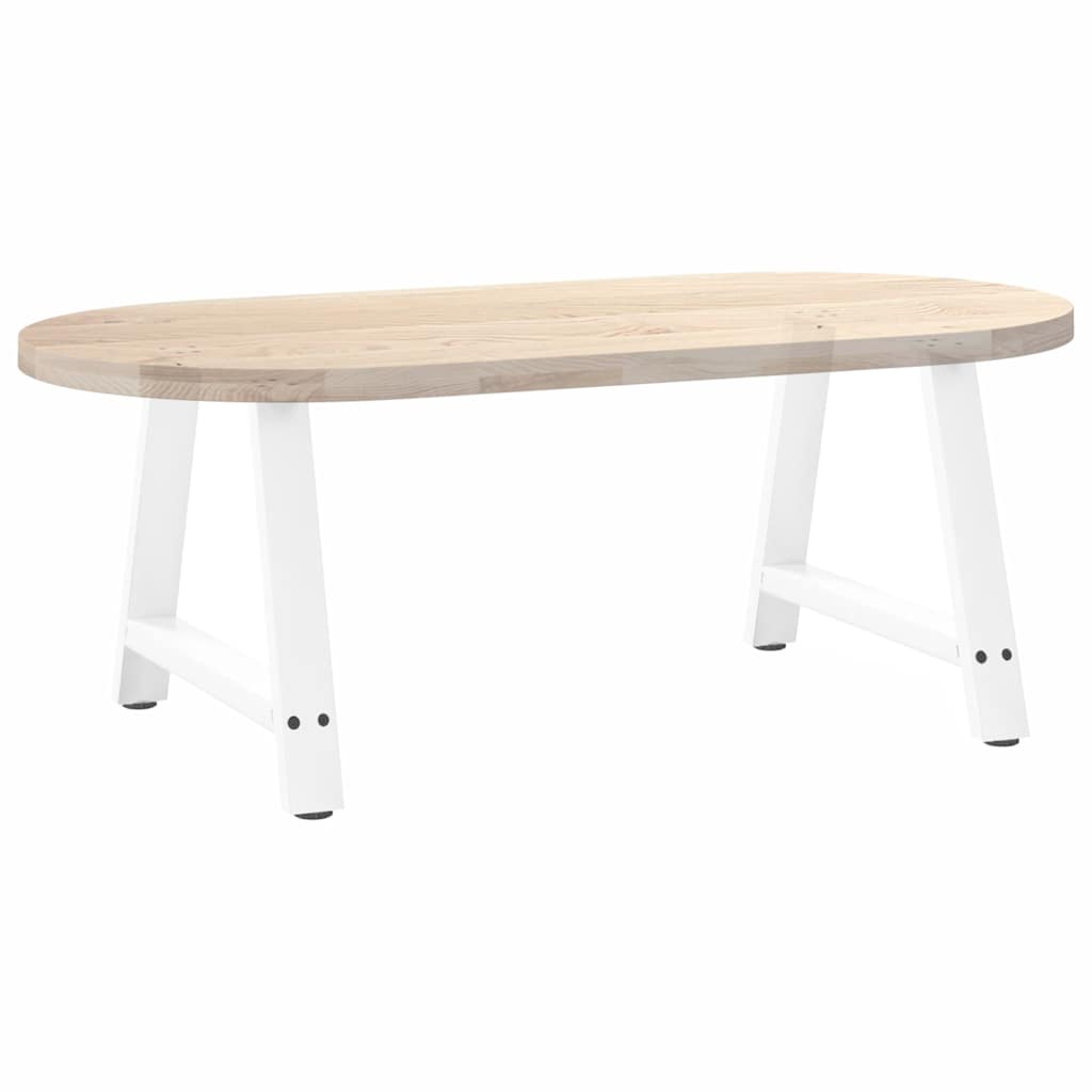 Pieds de table basse en forme de A, 2 pièces, blanc, 60 x 42-43 cm, acier