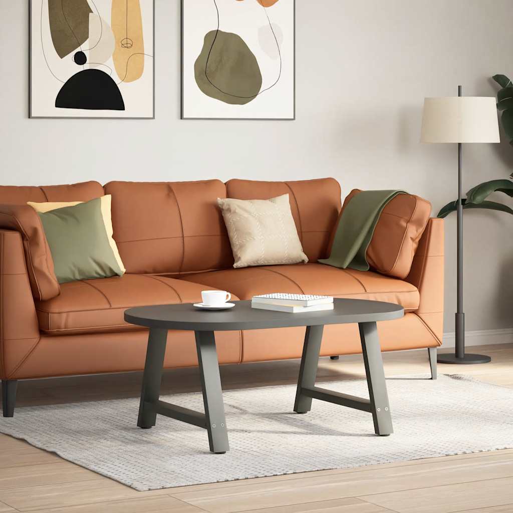 Pieds de table basse en forme de A, 2 pièces, anthracite, 60 x 42-43 cm, acier