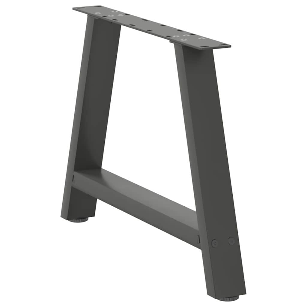 Pieds de table basse en forme de A, 2 pièces, anthracite, 60 x 42-43 cm, acier