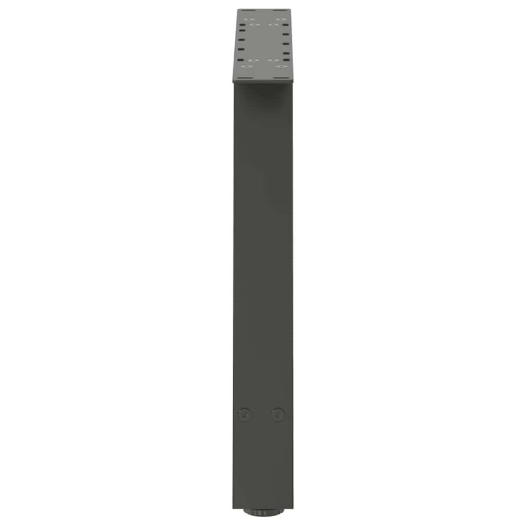 Pieds de table basse en forme de A, 2 pièces, anthracite, 60 x 42-43 cm, acier