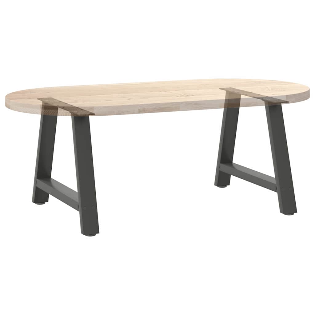Pieds de table basse en forme de A, 2 pièces, anthracite, 60 x 42-43 cm, acier