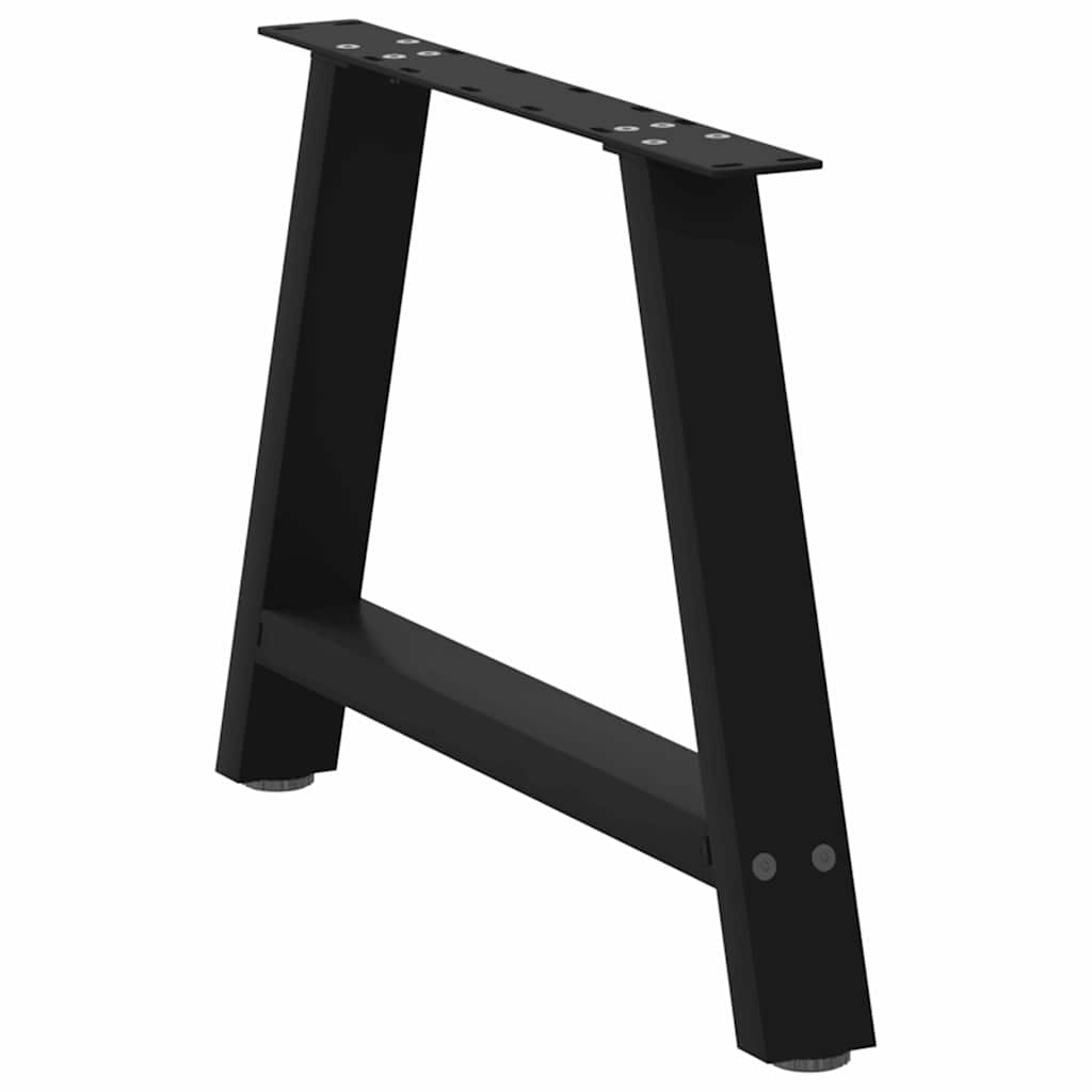 Pieds de table basse en forme de A, 2 pièces, noir, 70 x 42-43 cm, acier