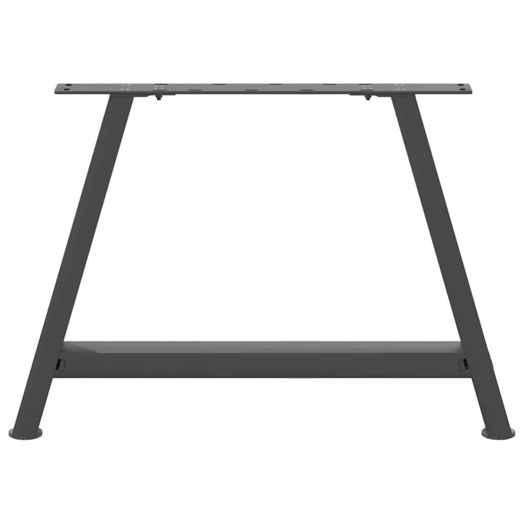 Pieds de table basse en forme de A, 2 pièces, anthracite, 70 x (42-43) cm, acier