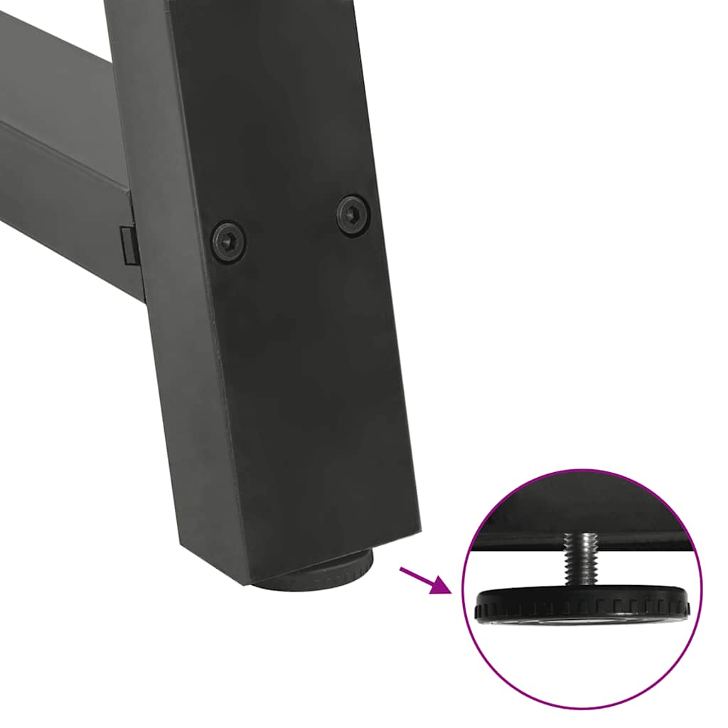Pieds de table basse en forme de A, 2 pièces, anthracite, 70 x (42-43) cm, acier