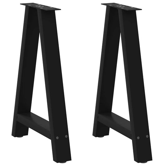 Coffee table legs A-shape 2 pcs. Black 50x(72-73) cm steel