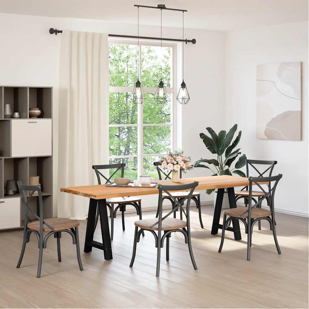 Coffee table legs A-shape 2 pcs. Black 50x(72-73) cm steel