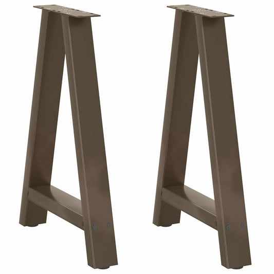Pieds de table à manger en forme de A, 2 pièces, 50 x (72-73) cm, acier