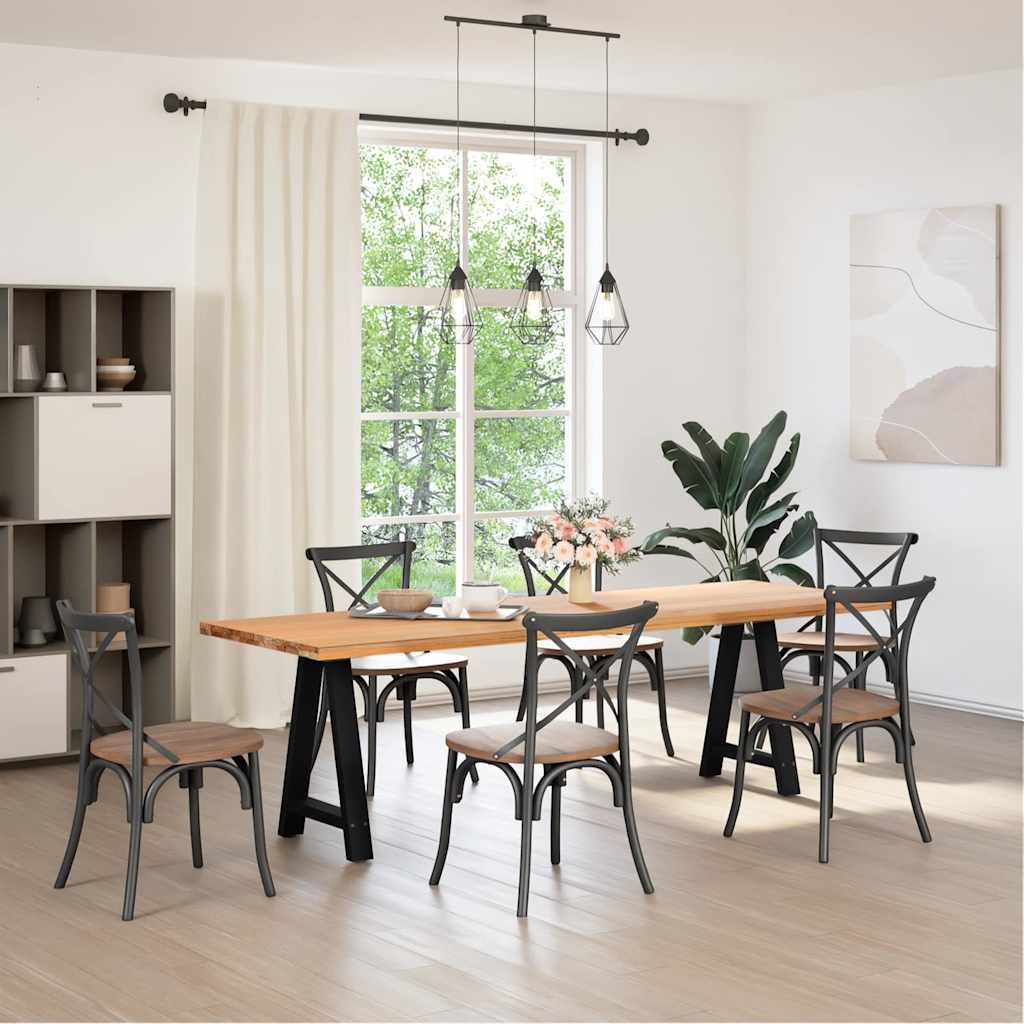 Coffee table legs A-shape 2 pcs. Black 60x(72-73) cm steel