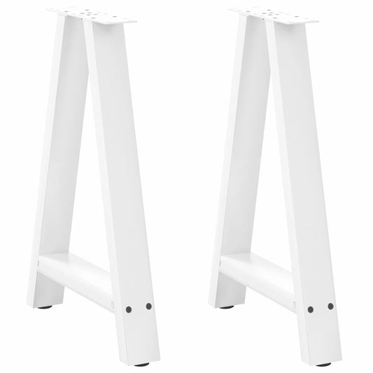 Coffee table legs A-shape 2 pcs. White 60x(72-73) cm steel