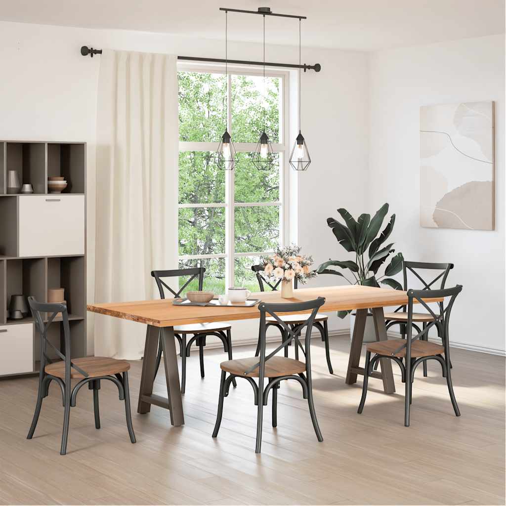 Pieds de table à manger en forme de A, 2 pièces, 60 x (72-73) cm, acier