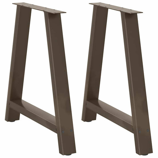 Pieds de table à manger en forme de A, 2 pièces, 70 x (72-73) cm, acier