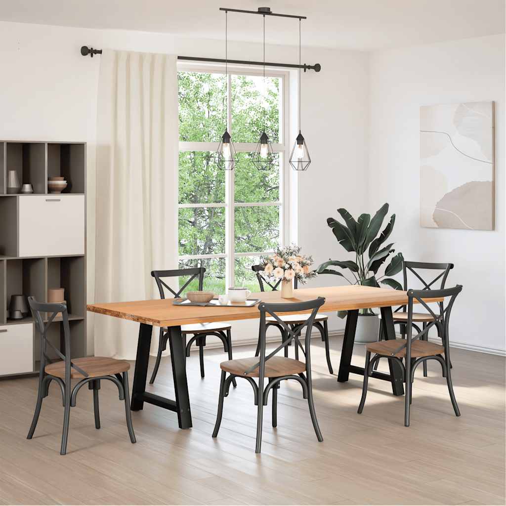 Coffee table legs A-shape 2 pcs. Black 80x(72-73) cm steel