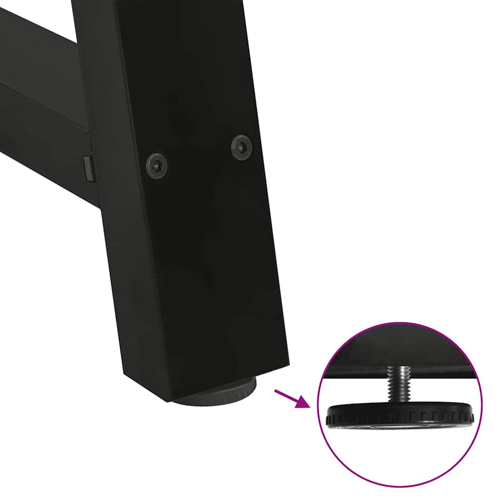 Coffee table legs A-shape 2 pcs. Black 90x(72-73) cm steel