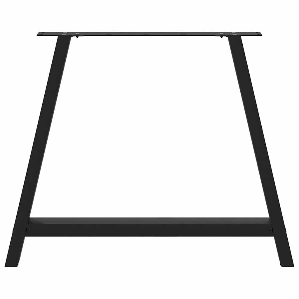 Pieds de table à manger en forme de A, 2 pièces, noir, 100 x (72-73) cm, acier