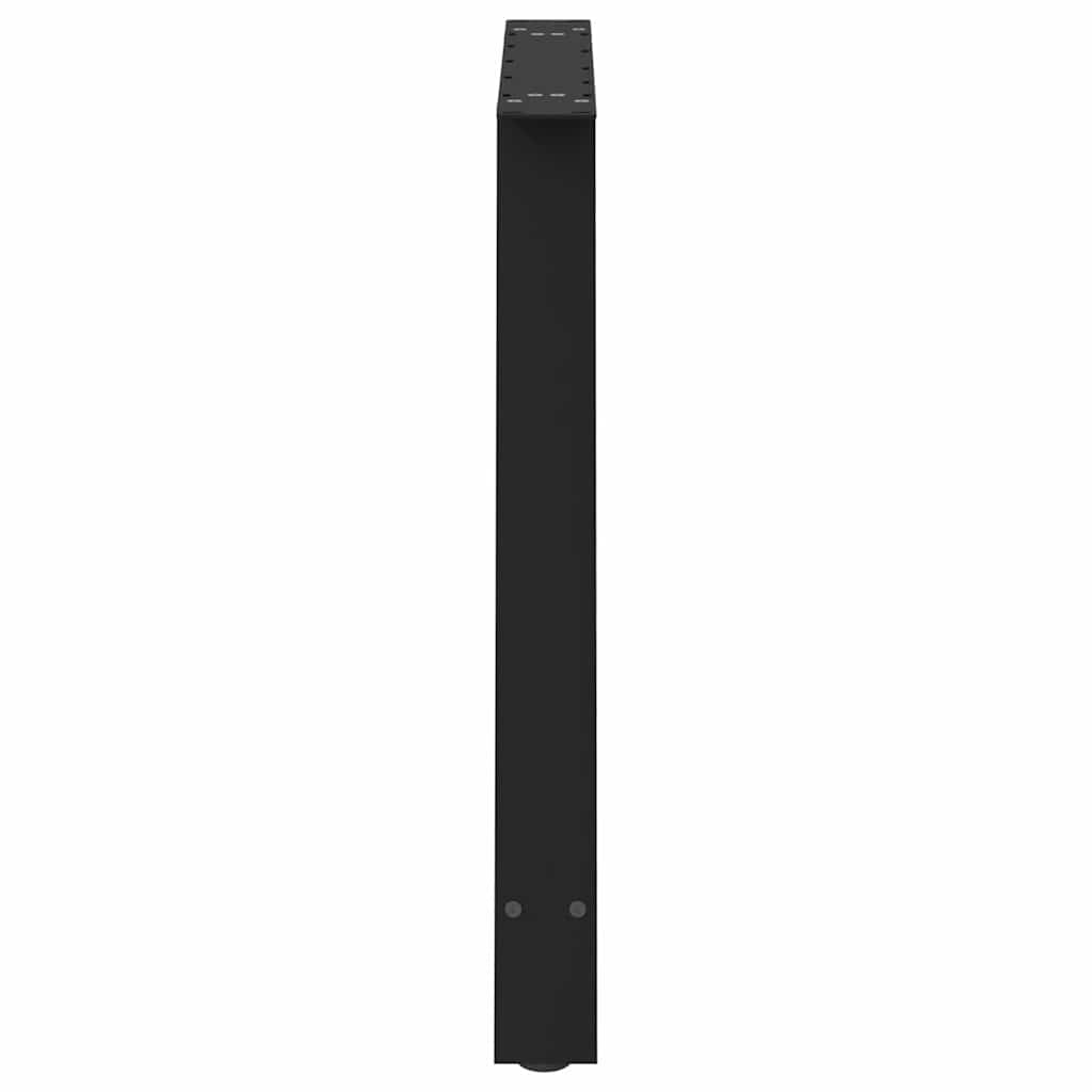 Pieds de table à manger en forme de A, 2 pièces, noir, 100 x (72-73) cm, acier