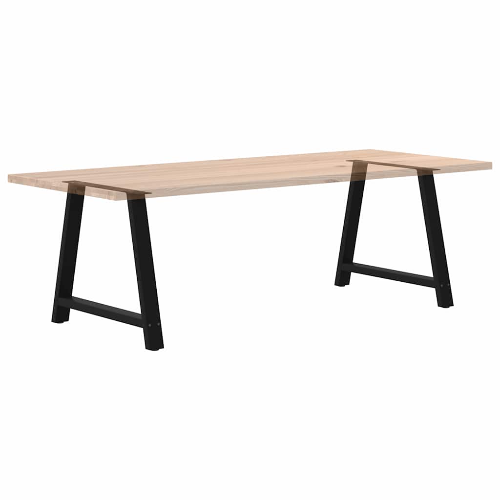 Pieds de table à manger en forme de A, 2 pièces, noir, 100 x (72-73) cm, acier