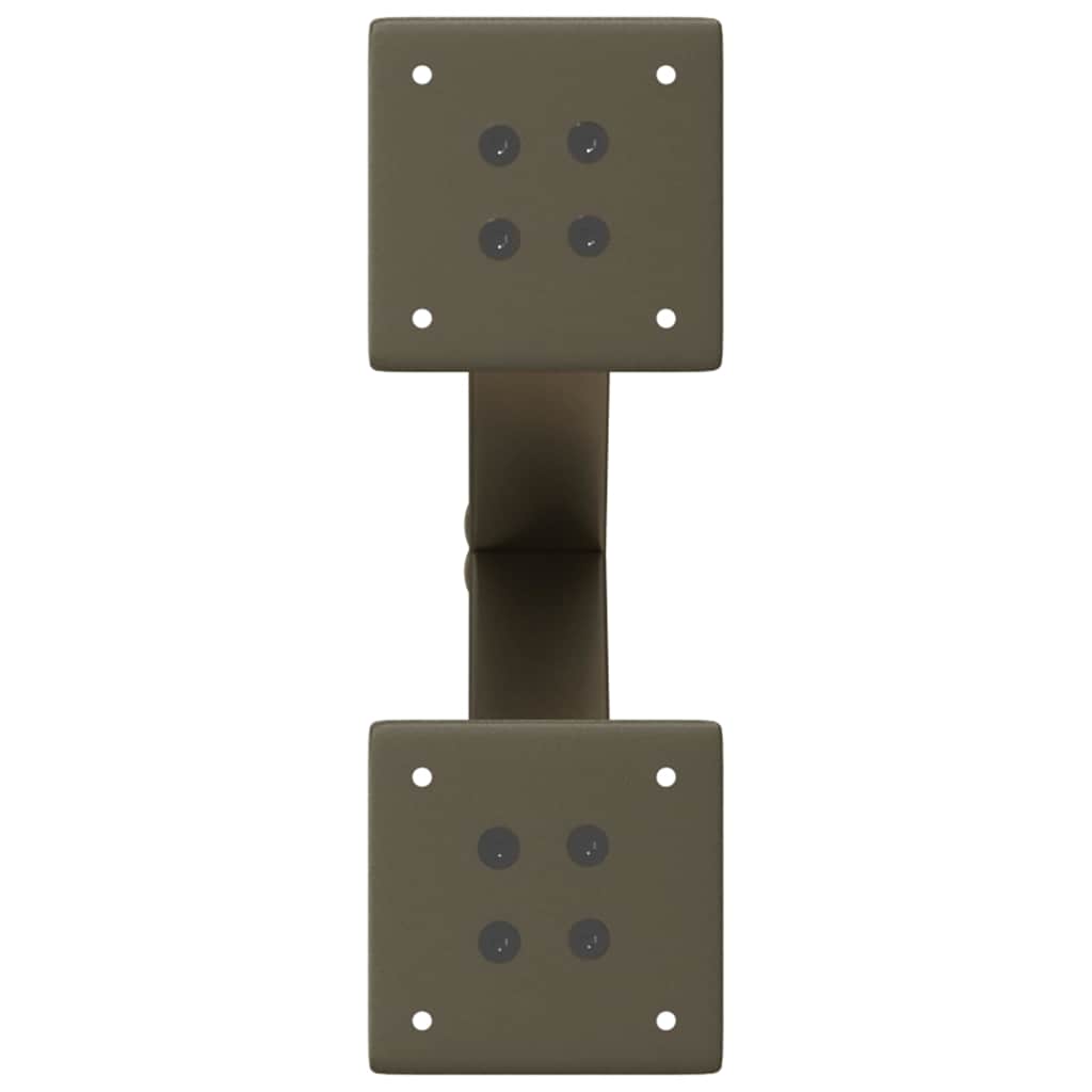 Pieds de table basse en forme de X, 2 pièces, acier naturel, 30 x (30-31) cm