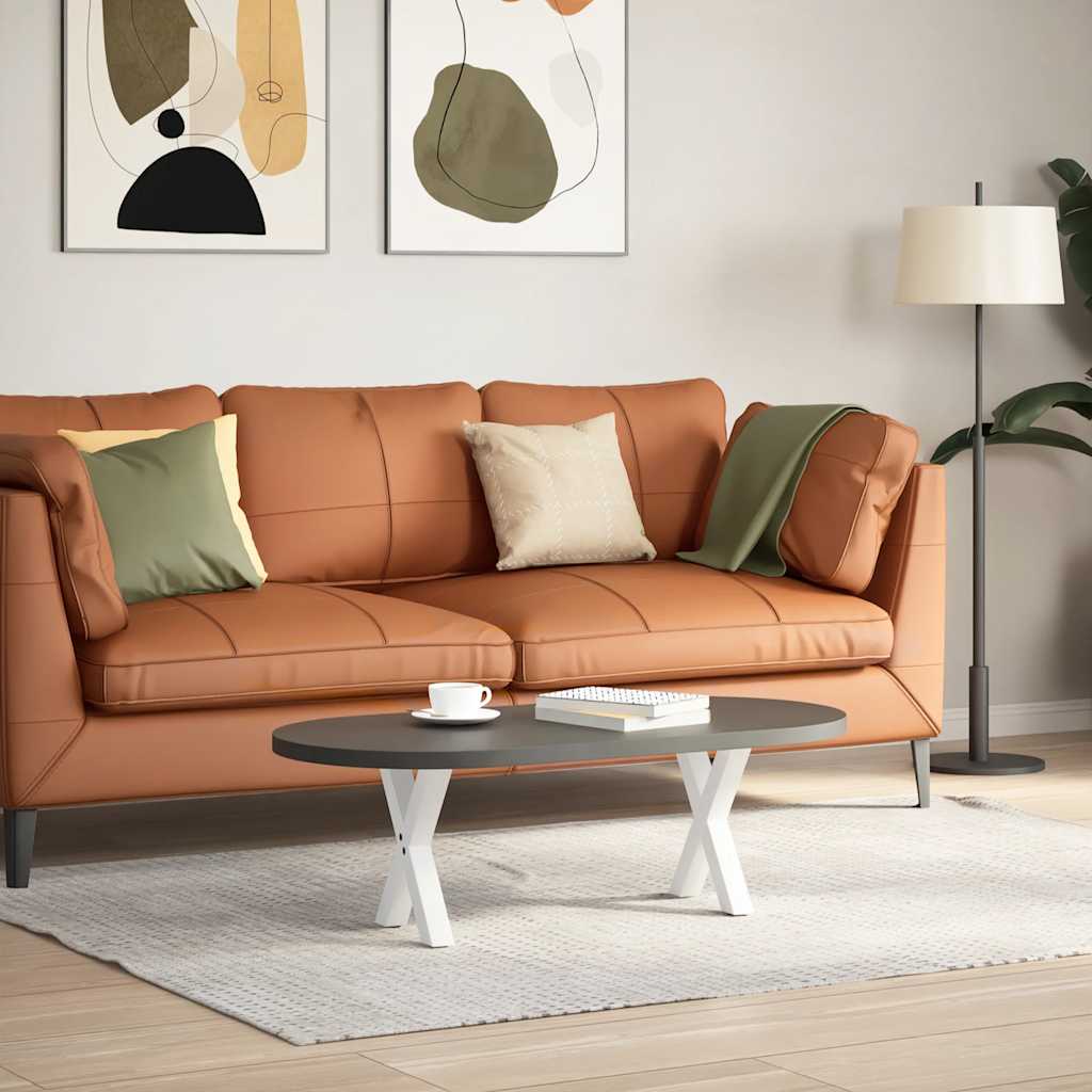 Couchtischbeine X-Form 2 Stk. Weiß 37x(30-31) cm Stahl