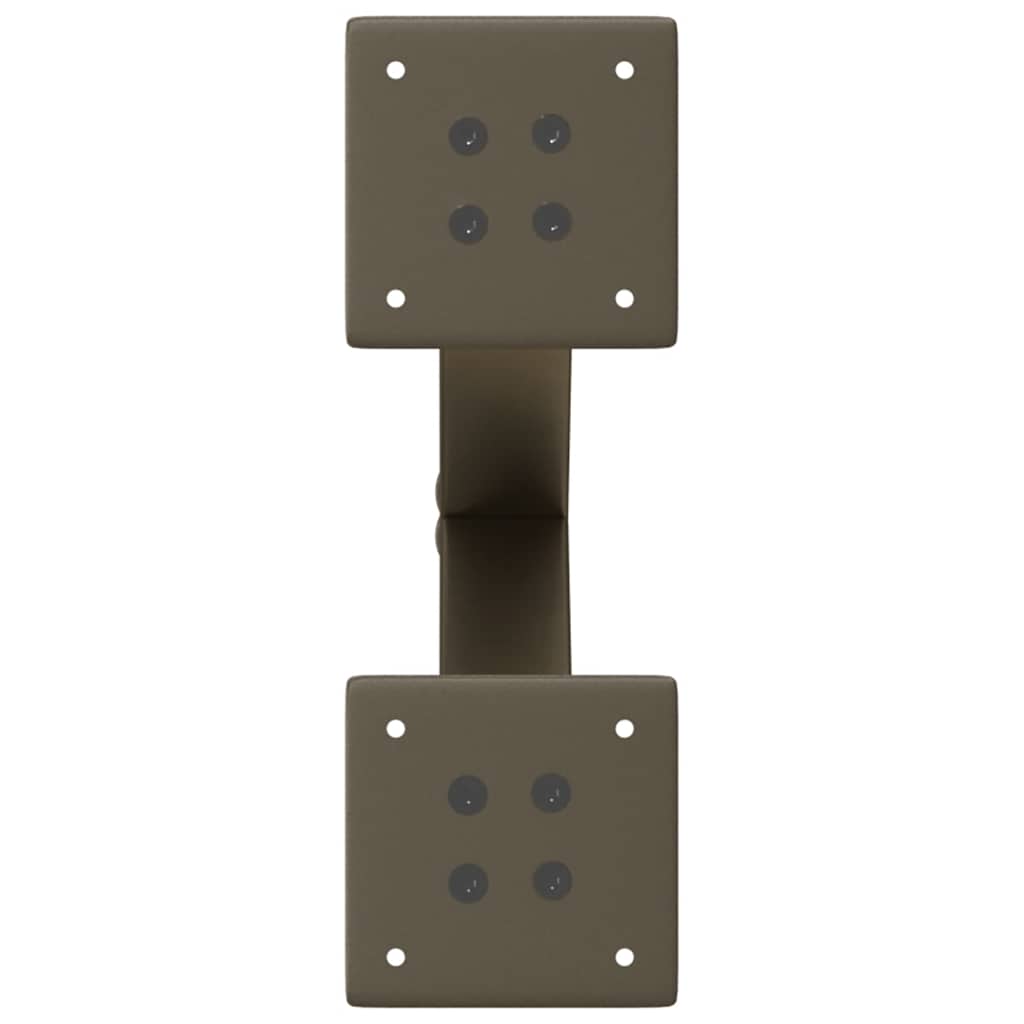 Pieds de table basse en forme de X, 2 pièces, acier naturel, 37 x (30-31) cm