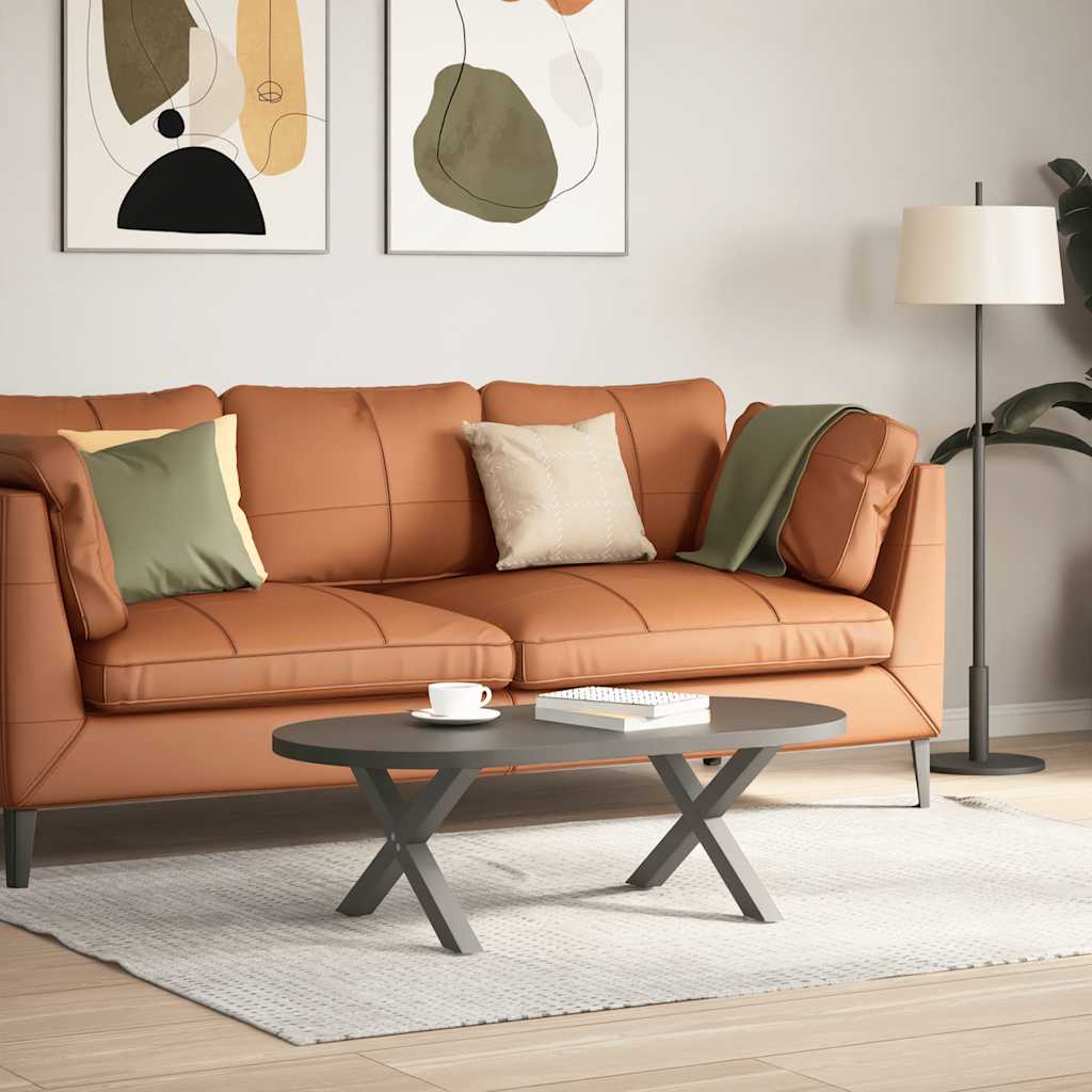 Couchtischbeine X-Form 2 Stk. Anthrazit 50x(30-31) cm Stahl