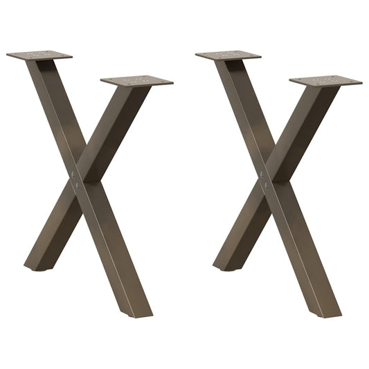 Coffee table legs X-shape 2 pcs. natural steel 60x(42-43) cm steel