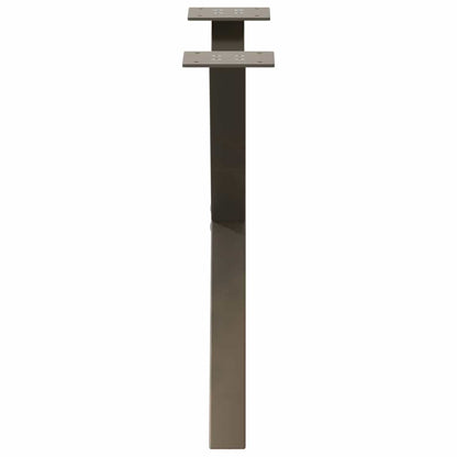 Couchtischbeine X-Form 2 Stk. Naturstahl 60x(42-43) cm Stahl