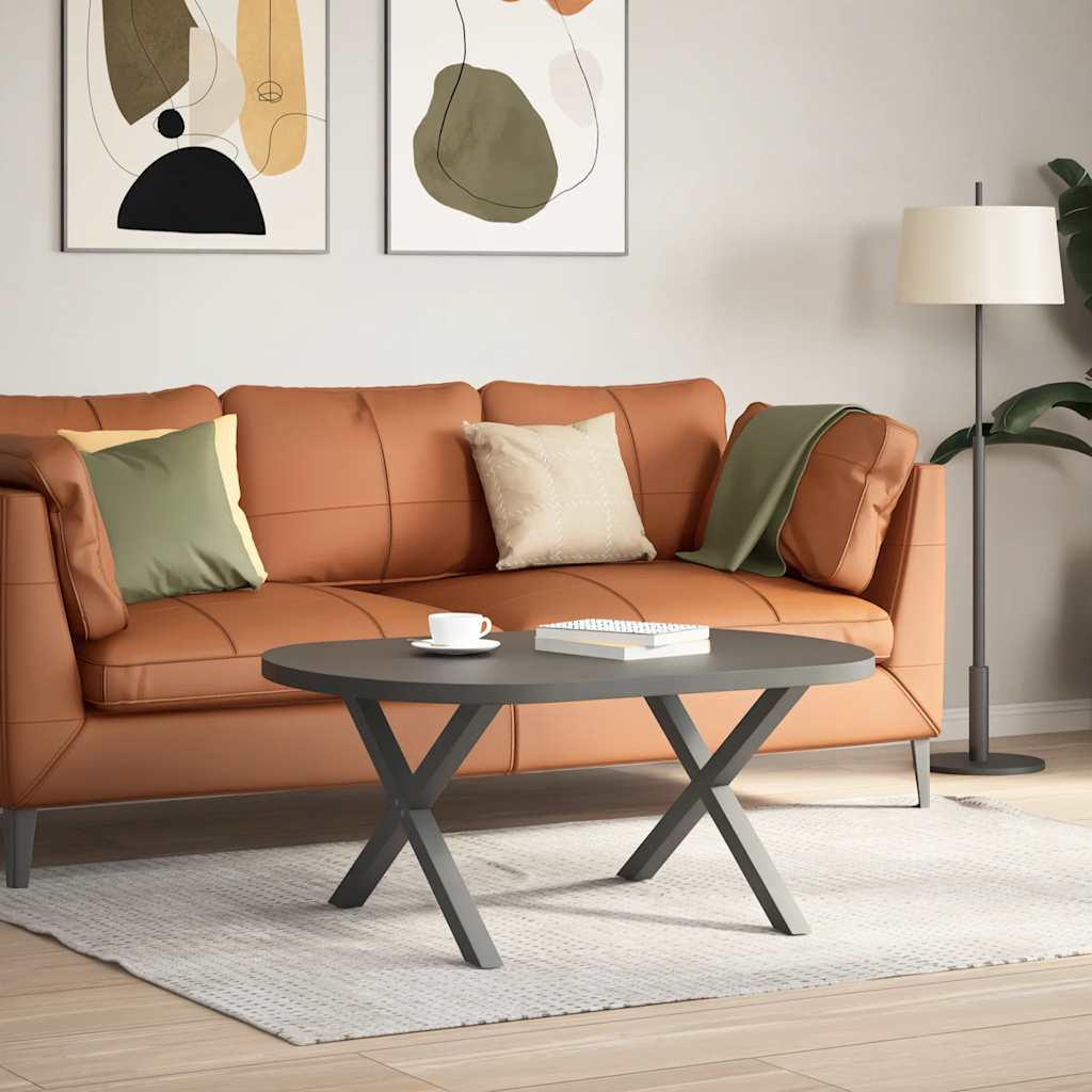 Couchtischbeine X-Form 2 Stk. Anthrazit 70x(42-43) cm Stahl