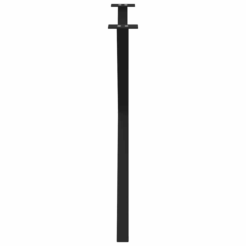 Pieds de table à manger en forme de X, 2 pièces, noir, 90 x 72-73 cm, acier