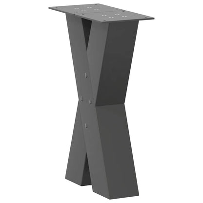 Couchtischbeine X-Form 2 Stk. Anthrazit 28x(42-43) cm Stahl