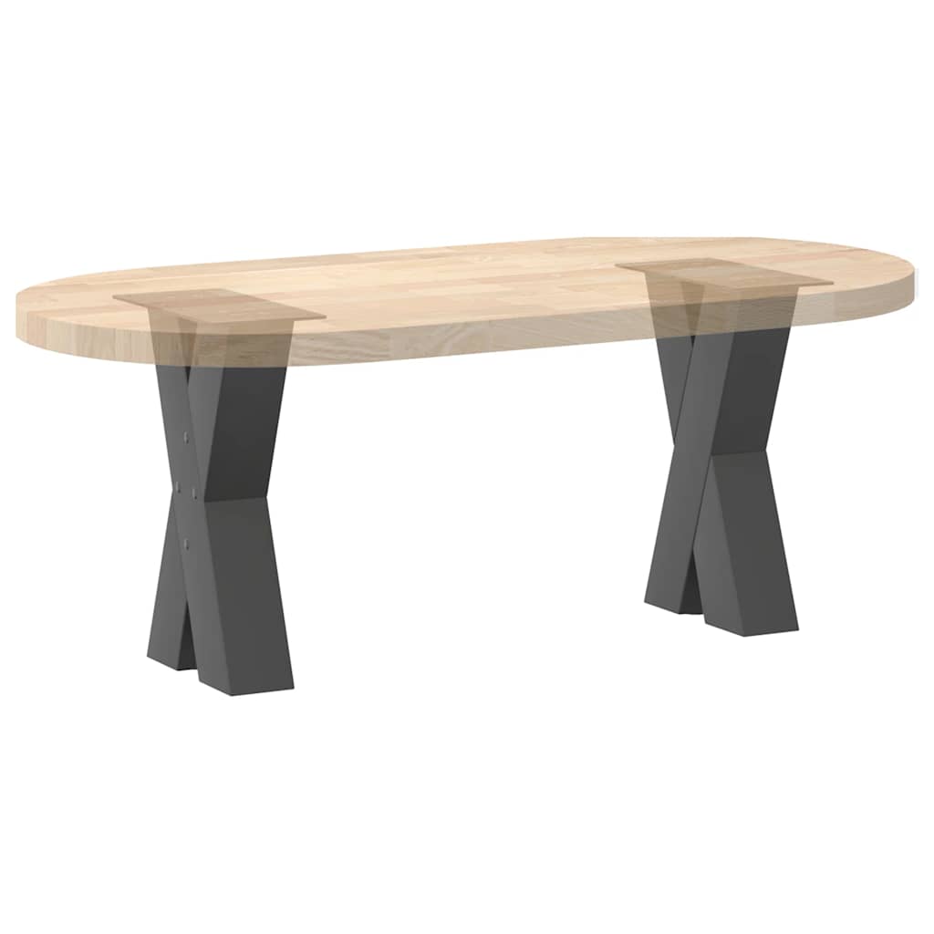 Pieds de table basse en forme de X, 2 pièces, anthracite, 28 x 42-43 cm, acier