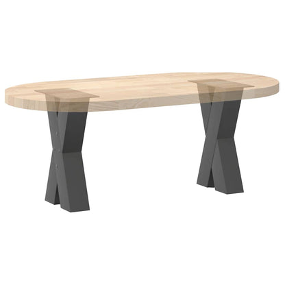 Couchtischbeine X-Form 2 Stk. Anthrazit 28x(42-43) cm Stahl