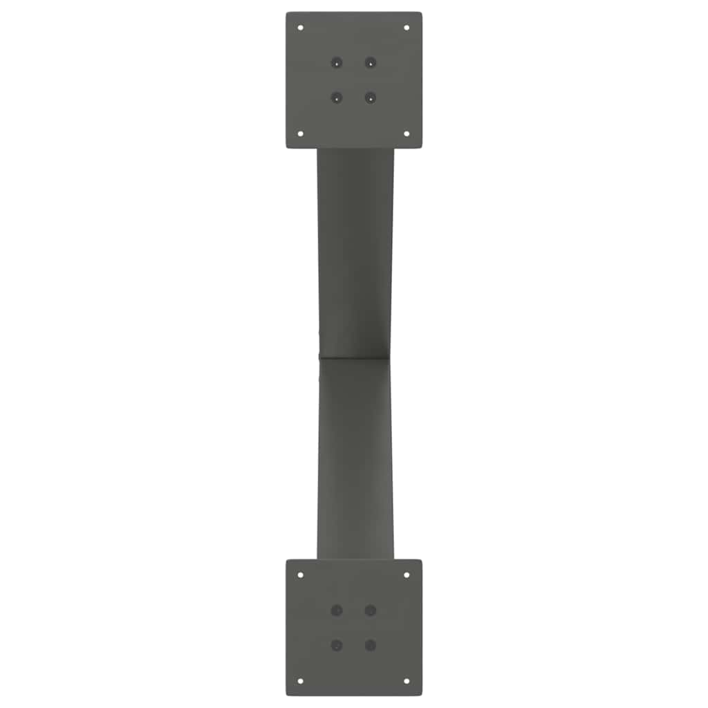 Esstischbeine X-Form 2 Stk. Anthrazit 80x(72-73) cm Stahl