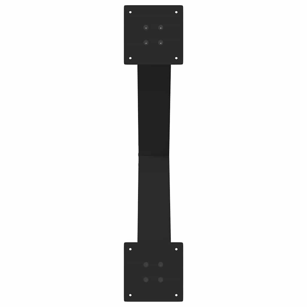 Pieds de table à manger en forme de X, 3 pièces, noir, 70 x 72-73 cm, acier