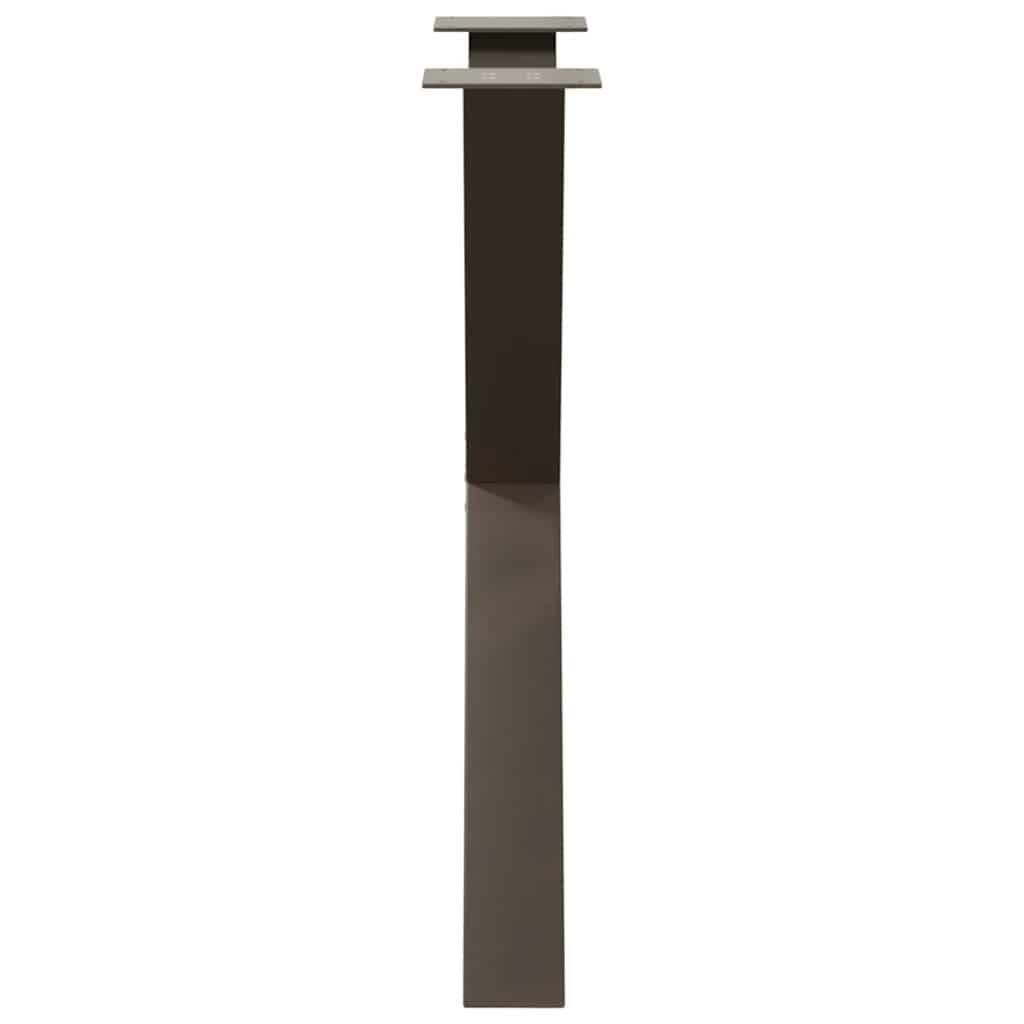 Pieds de table à manger en forme de X, 3 pièces, acier naturel, 70 x 72-73 cm