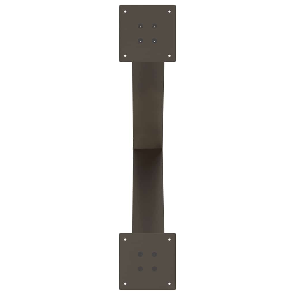 Pieds de table à manger en forme de X, 3 pièces, acier naturel, 70 x 72-73 cm