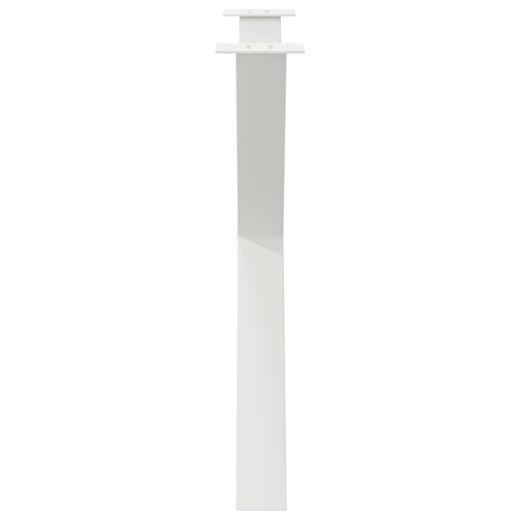 Pieds de table à manger en forme de X, 3 pièces, blanc, 90 x (72-73) cm, acier
