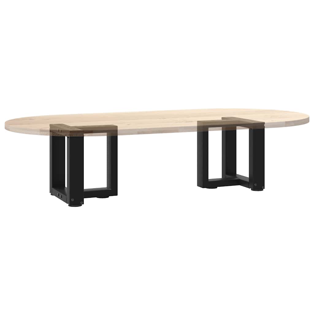 Pieds de table basse en T, 2 pièces, noir, 30 x 25 x (30-31) cm, acier