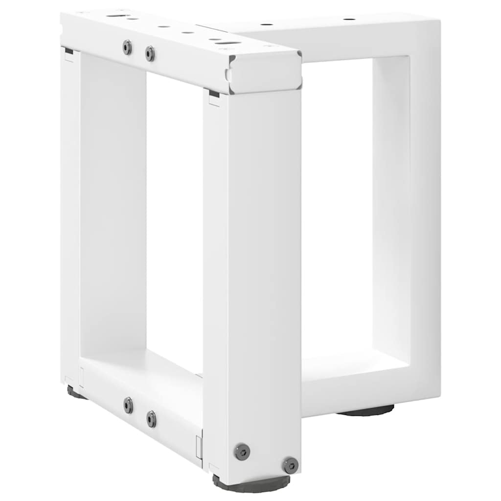Pieds de table basse en T, 2 pièces, blanc, 30 x 25 x (30-31) cm, acier