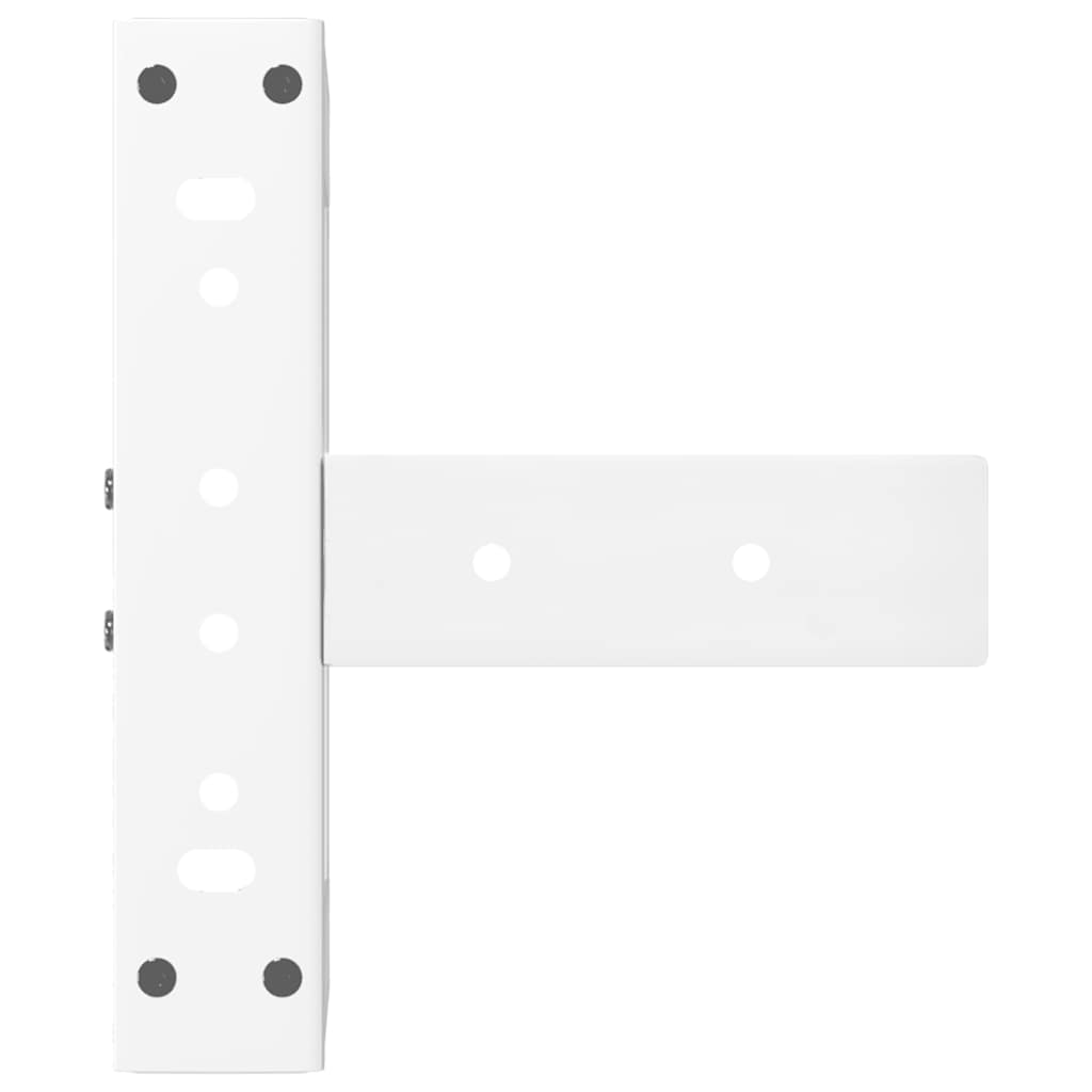 Pieds de table basse en T, 2 pièces, blanc, 30 x 25 x (30-31) cm, acier