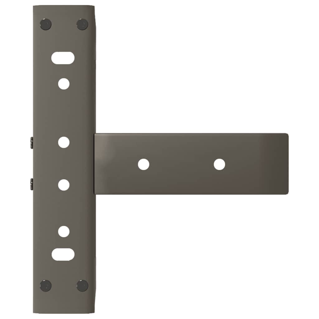 Pieds de table basse en T, 2 pièces, acier naturel, 30 x 25 x (30-31) cm