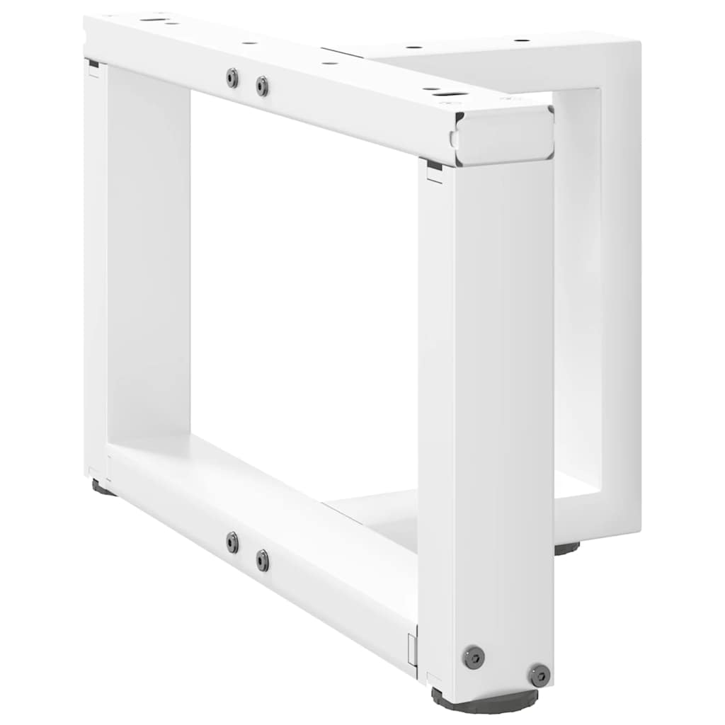 Pieds de table basse en T, 2 pièces, blanc, 40 x 25 x (30-31) cm, acier