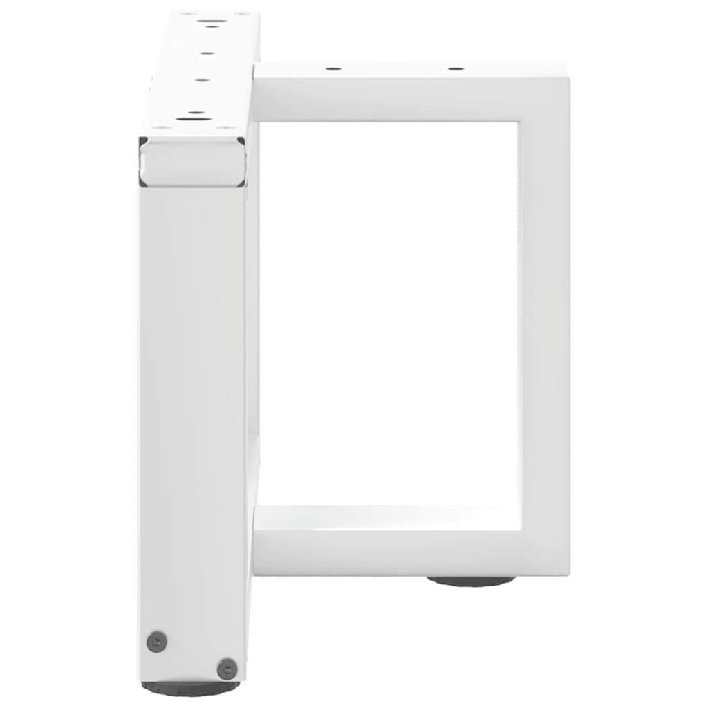 Pieds de table basse en T, 2 pièces, blanc, 40 x 25 x (30-31) cm, acier