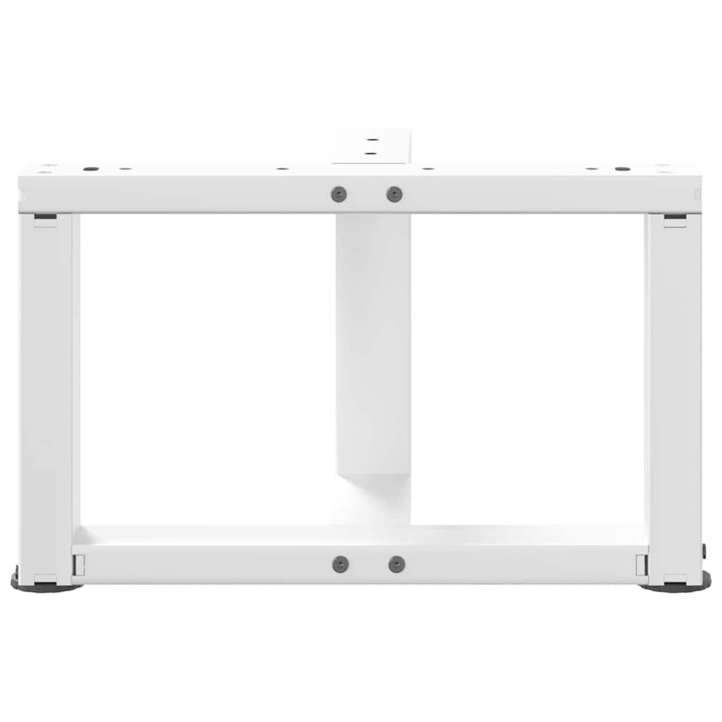 Pieds de table basse en T, 2 pièces, blanc, 40 x 25 x (30-31) cm, acier